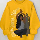 Women's Peace Strength Balance Print Long Sleeve T-Shirt Thin Sweatshirt