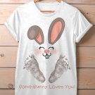 Women's Some-Bunny Loves You Print Casual T-Shirt