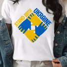 Women's Stand With Ukraine Ukrainian Flag Print Casual T-Shirt