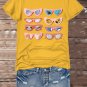 Women's Sunglasses Arrangement Pattern Print Casual T-Shirt