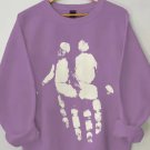 Women's Valentine's Day Hand Print Long Sleeve T-Shirt Thin Sweatshirt