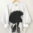 Women's African Woman Portrait Art Print Casual Sweatshirt
