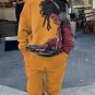 Women's Afro Kid Music Lover Print Sweatshirt Casual Pants Matching Set