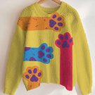 Women's Cute Cat Claws Art Print Knit Sweatshirt