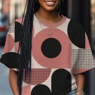 Women's Geometric Abstract Art Print Casual T-Shirt