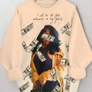 Women's I Will Be The First Millionaire In My Family Print Casual Sweatshirt