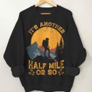 Women's It's Another Half Mile Or So Print Cotton Long Sleeve T-Shirt Thin Sweatshirt