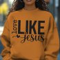 Women's Love Like Jesus Art Print Cotton Casual Sweatshirt