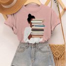 Women's Reading Lover Print Cotton Casual T-Shirt