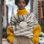 Women's Sun Rise Art Print High Neck Knit Sweatshirt