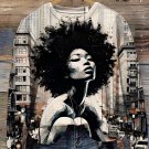 Women's Urban Black Woman Art Print Casual Sweatshirt