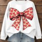 Women's Valentine's Day Love Butterfly Print Cotton Long Sleeve T-Shirt Thin Sweatshirt
