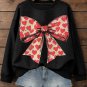 Women's Valentine's Day Love Butterfly Print Cotton Long Sleeve T-Shirt Thin Sweatshirt