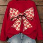 Women's Valentine's Day Love Butterfly Print Cotton Long Sleeve T-Shirt Thin Sweatshirt