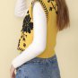 Women's Vintage Floral Pattern Knitted Vest