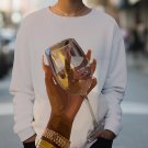 Women's Wine Glass in Hand Graphic Print Casual Sweatshirt