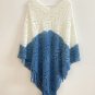Women's Casual Color Block Tie-Dye Hollow Out Fringe Knitted Shawl