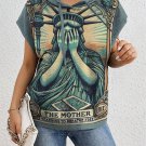 Women's The Mother Crying Print Hooded Tank Top