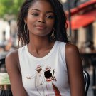 Women's Valentine's Day Couple Crayon Art Print Casual Tank Top