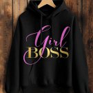 Women's Girl Boss Slogan Print Hoodie