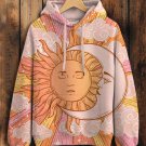 Women's Mysterious Sun And Moon Print Cozy Hoodie