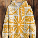 Women's Sun Salutation Yoga Pose Print Casual Hoodie