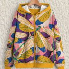 Women's Dragonfly Art Print Hooded Zip Up Jacket