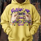 Women's Rolling Up Some Mardi Gras Spirit Print Cozy Hoodie