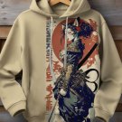 Men's Anime Art Print Long Sleeve Hoodie