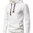 Men's Casual Plain Drawstring Pocket Pullover Hoodie