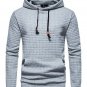 Men's Casual Plain Drawstring Pocket Pullover Hoodie