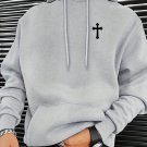 Men's Christ Cross Graphic Print Casual Hoodie
