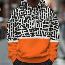 Men's Geometric Pattern Modern Art Print Casual Hoodie