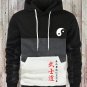 Men's Gradient Color Yin Yang Samurai Casual Hoodie