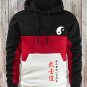 Men's Gradient Color Yin Yang Samurai Casual Hoodie