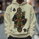 Men's Hip Hop Jack Of Clubs Playing Cards Print Casual Hoodie