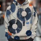 Men's Retro Records Graphic Art Print Casual Hoodie