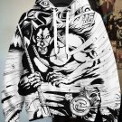Men's Werewolf Dark Art Comics Print Casual Hoodie