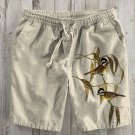 Men's Birds On Branch Art Printed Vacation Beach Shorts