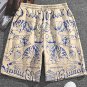 Men's Cool Cat Graffiti Food Art Print Casual Shorts