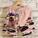 Men's Funny Psychedelic Mushroom Art Painting Print Shorts