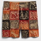 Men's Woodblock Print Animal Art Print Casual Shorts