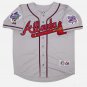 Andruw Jones Atlanta Braves Official Baseball Majestic Jersey gray