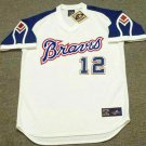 Dusty Baker Atlanta Braves Official Baseball Majestic Jersey