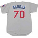 Joe Maddon Chicago Cubs Official Baseball Majestic Throwback Jersey gray