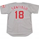 Benito Santiago Cincinnati Reds Official Baseball Majestic Jersey