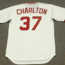 Norm Charlton Cincinnati Reds Official Baseball Majestic Jersey