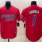 Carlos Correa Puerto Rico jersey Red