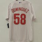 Seranthony Dominguez Philadelphia Phillies Jersey white pinstripes