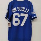 Vin Scully Los Angeles Dodgers Official Baseball Jersey Mitchell & Ness blue